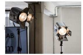Vintage style lighting at an exhibition