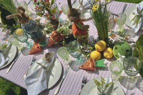 Easter Themed Party Picnic Tablescape