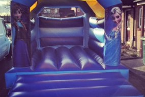 Blue bouncy castle