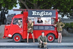 engine hotdogs hot dog food truck van street food catering