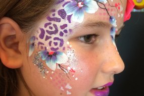 Festival flower eye design face paint