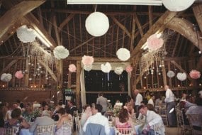 A private barn used for a wedding reception