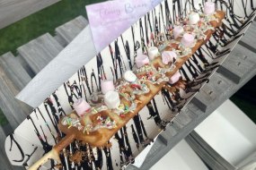 Delicious waffles on sticks