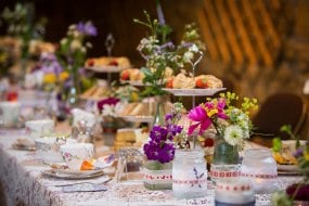 Afternoon tea; vintage china; wedding decorations