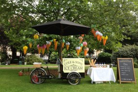 Cole & Sons ice cream tricycle set  up in Regents Park London 