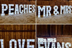 Peaches Events and Balloons Light Up Letter Hire Profile 1