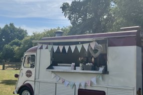 Hugo- our larger van. Gourmet Burgers! 