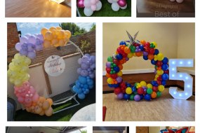 Backdrop , balloons , light up numbers
