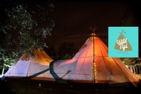 Tipis at night
