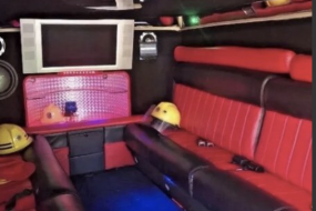 Tv, surround Bluetooth sound system, karaoke machine, smoke and bubble machine