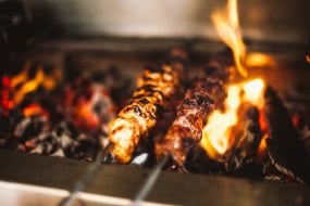 Shish on the charcoal grill.