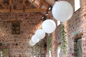 Giant wedding balloons at The Ashes Endon, Staffordshire