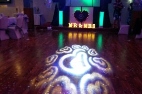Wedding Setup with Green Lighting