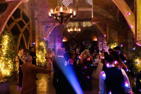 Happy guests at Shustoke Barn wedding