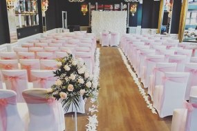 Ceremony decor at a local hotel!