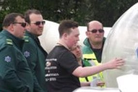 Briefing at Bubble Football