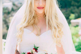 Beautiful bride with her forever bouquet as a keepsake!