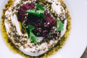 Labneh with beetroot & za'atar
