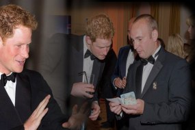 Prince Harry Entertained By Shane Sterling