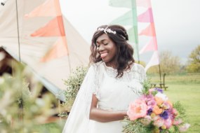 Pastel Silk and Ribbon Flags