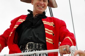 Pirate Pete aboard The Tall Ship Glasgow