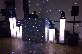 White Starcloth wedding setup