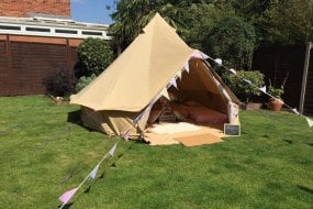 Bell tent party vintage dens Northamptonshire