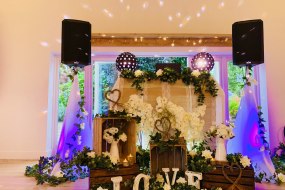 Rustic barn Dj setup