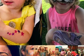 Glitter and face painting 