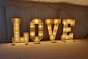 Warwickshire Wedding Hire  Light Up Letter Hire Profile 1