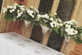Wedding martini glass centerpieces