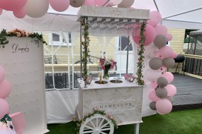 Champagne cart and Donut wall