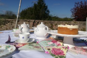 Afternoon tea with friends in the garden