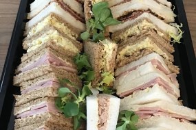 Platter of sanwiches