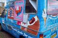 Traditional compact ice cream van