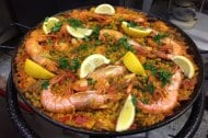 A small seafood Paella from an event in Oxford. We only use the highets quality ingredients.