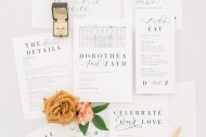 Monochrome wedding invitation suite - minimalist wedding stationery