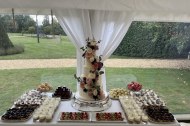 5 tier cake and dessert table 