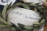 Tuscan elegant wedding invitations