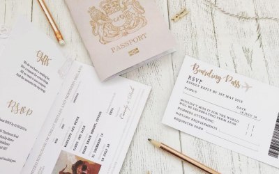Wedding Passport and Boarding Pass Invites