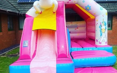 Our 3D unicorn and slide combo is an incredible bouncy castle that draws lots of attention.