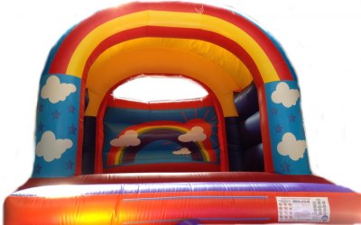 Rainbow bouncy castle - All ages