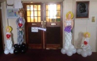 life size bride and groom balloon