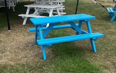 Picnic benches in any colour you want!