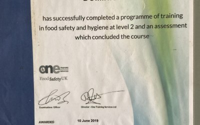 Food hygiene certificate 