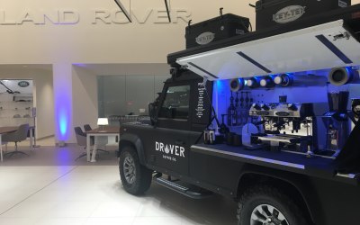 Land Rover coffee vehicle machine