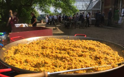 giant paella wedding party