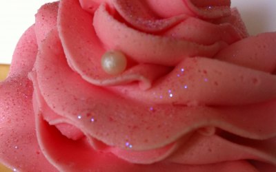 High swirl pink cupcake