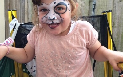 Get Doodled Newquay Face Paint spotty dog