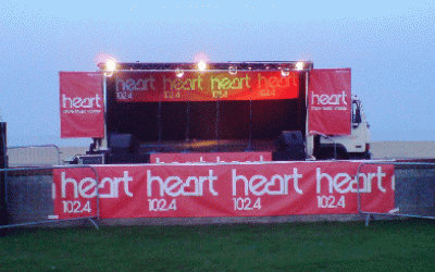 The M3 Stage used here for Heart Radio for nearly 15 years.  We provided ALL of their outside events for that period.